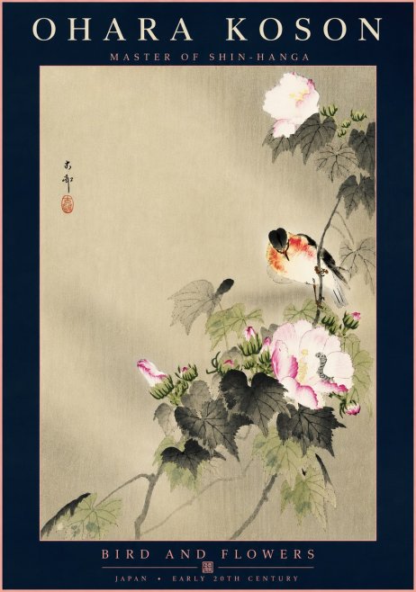 Ohara Koson Bird and Flowers No6 - Poster