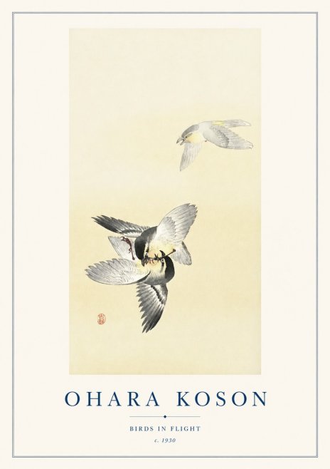 Ohara Koson Birds in Flight No1 - Poster