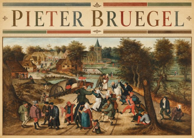 Pieter Bruegel The Peasant Dance I No3 - Poster
