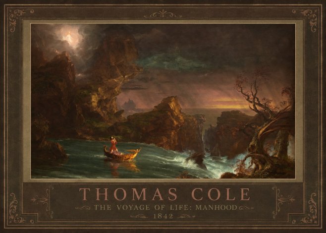 Thomas Cole The Voyage of Life: Manhood I No1 - Poster