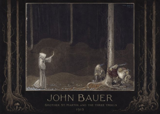 John Bauer Brother St. Martin and the Three Trolls No2 - Poster
