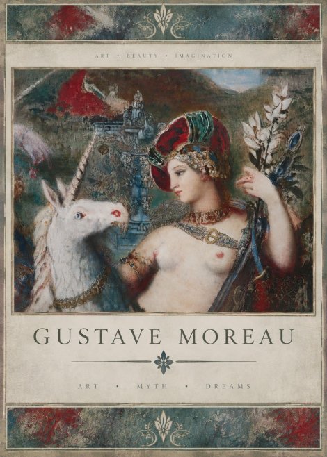 Gustave Moreau The Unicorns I No4 - Poster