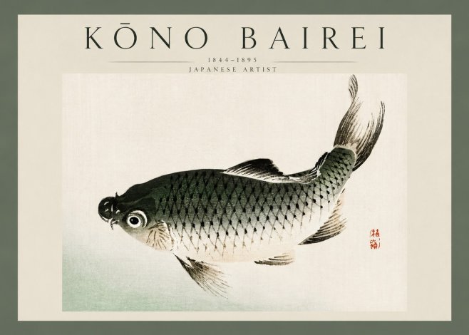 Kōno Bairei Fish I No3 - Poster
