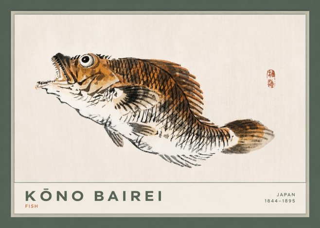 Kōno Bairei Fish II No2 - Poster