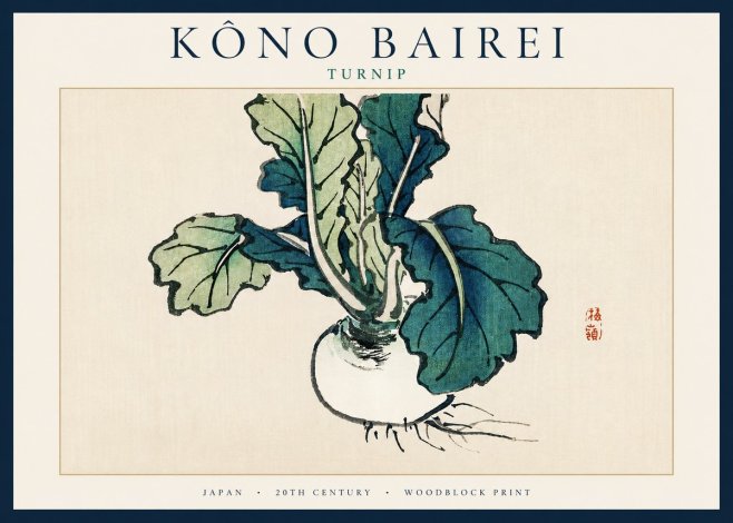 Kōno Bairei Turnip No3 - Poster