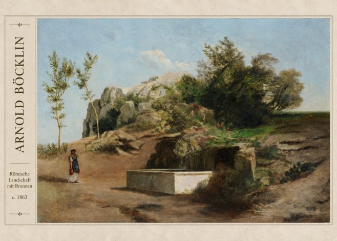 Arnold Böcklin Römische Landschaft Mit Brunnen No3 - Poster