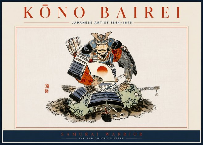 Kōno Bairei Samurai Warrior No5 - Poster