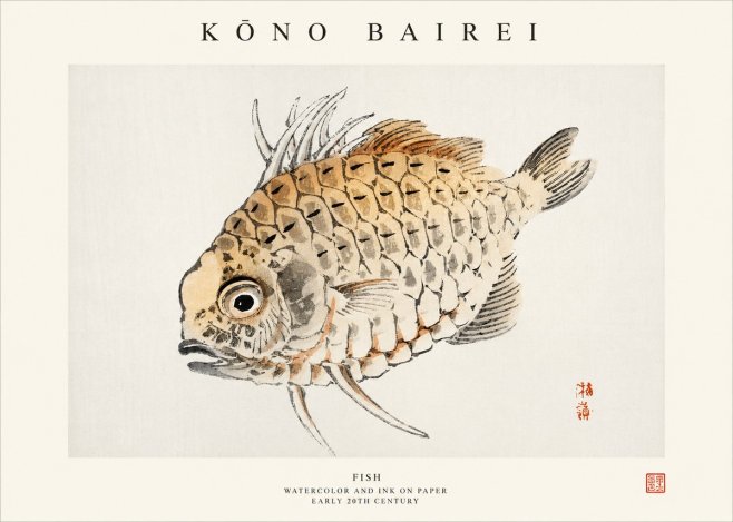 Kōno Bairei Fish III No1 - Poster