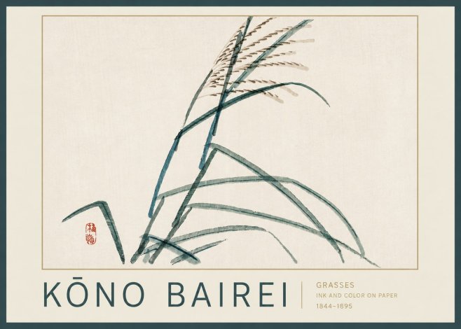 Kōno Bairei Grasses No2 - Poster