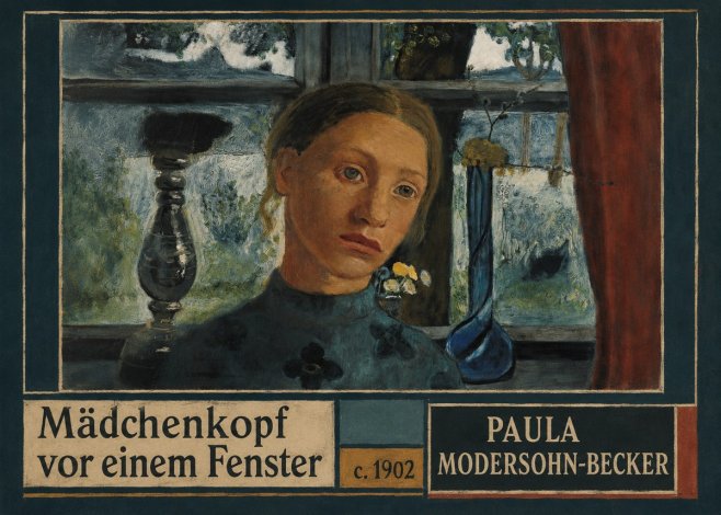Paula Modersohn-Becker Mädchenkopf Vor Einem Fenster No3 - Poster