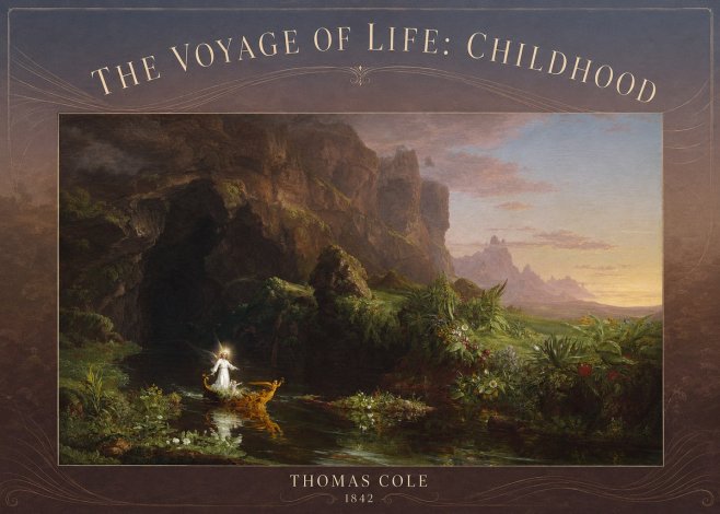 Thomas Cole The Voyage of Life: Childhood I No3 - Poster