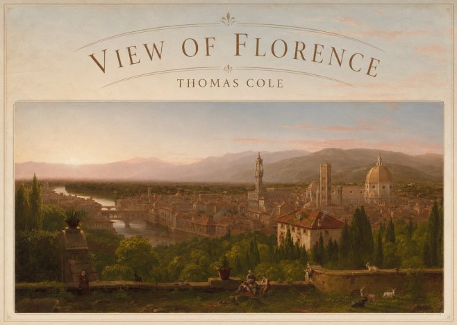 Thomas Cole View of Florence No5 - Poster