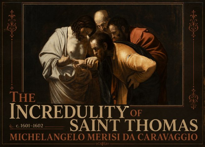 Michelangelo Merisi da Caravaggio The Incredulity of Saint Thomas III No3 - Poster