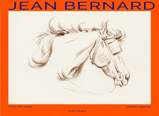 Jean Bernard Study of a Horse I No1 - Poster
