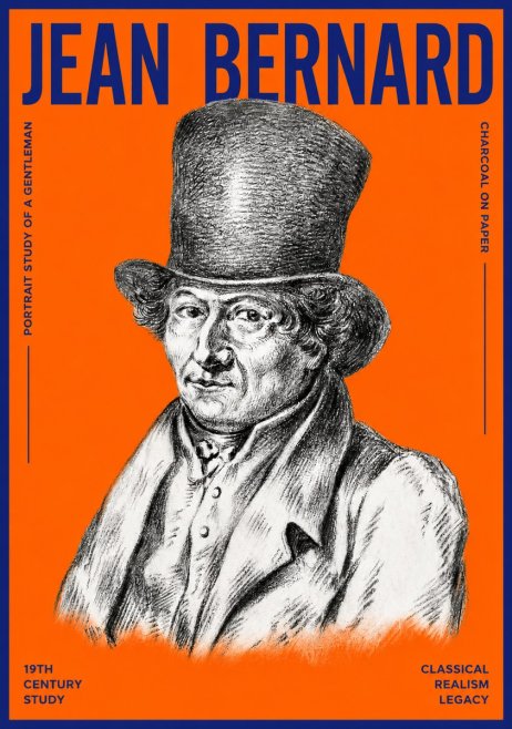 Jean Bernard Portrait Study of a Gentleman No2 - Poster
