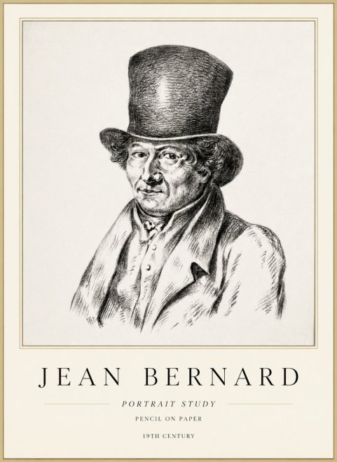 Jean Bernard Portrait Study of a Gentleman No3 - Poster