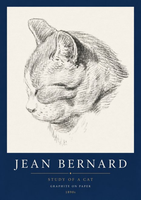 Jean Bernard Cat Study I No5 - Poster
