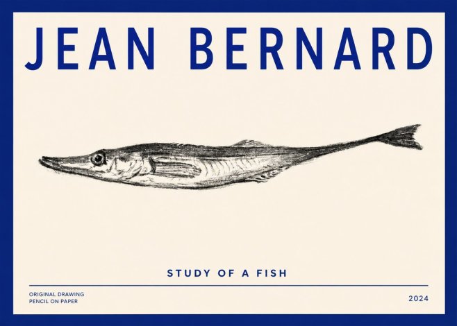Jean Bernard Study of a Fish I No4 - Poster