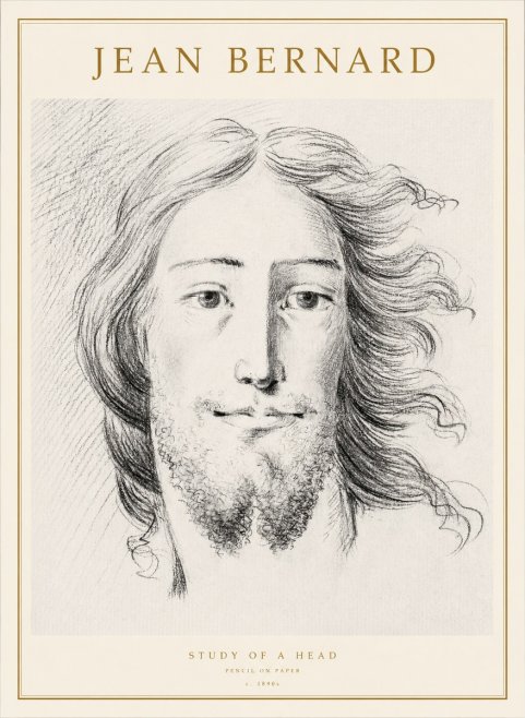 Jean Bernard Study of a Head No1 - Poster