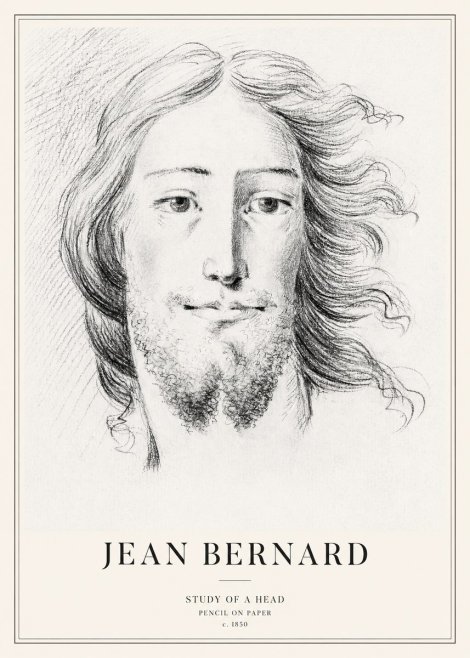 Jean Bernard Study of a Head No3 - Poster