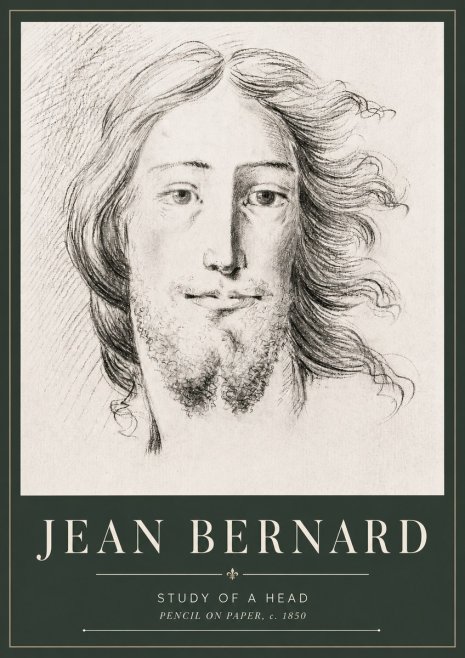 Jean Bernard Study of a Head No6 - Poster