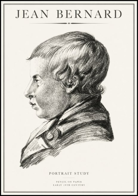 Jean Bernard Portrait Study I No1 - Poster