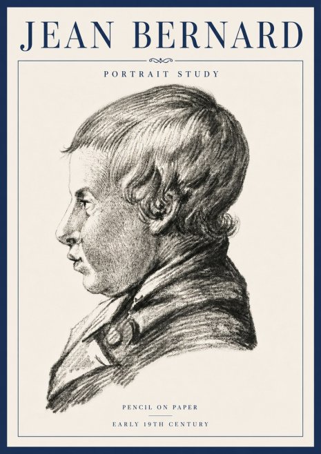 Jean Bernard Portrait Study I No6 - Poster