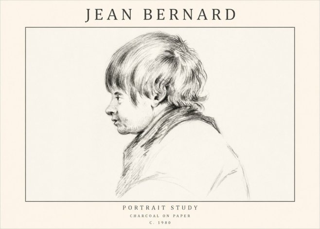 Jean Bernard Portrait Study II No1 - Poster