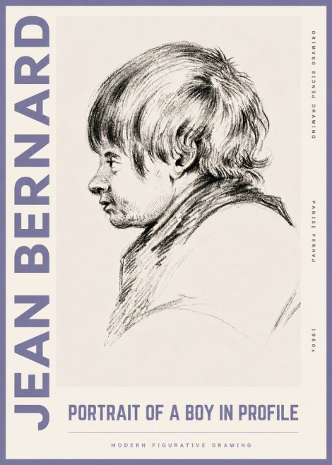 Jean Bernard Portrait Study II No6 - Poster