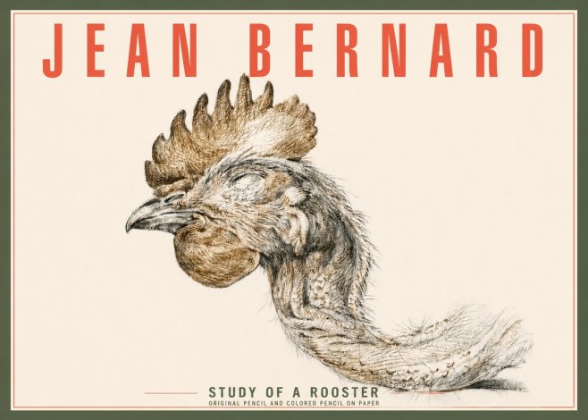 Jean Bernard Study of a Rooster Head No4 - Poster