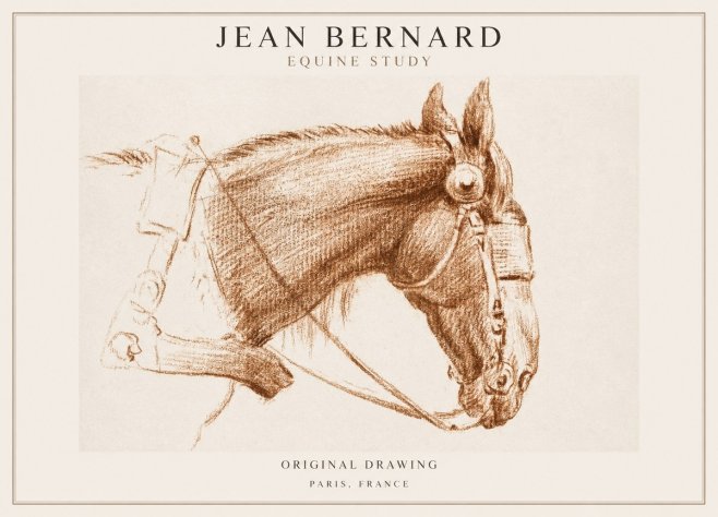 Jean Bernard Equine Study No1 - Poster