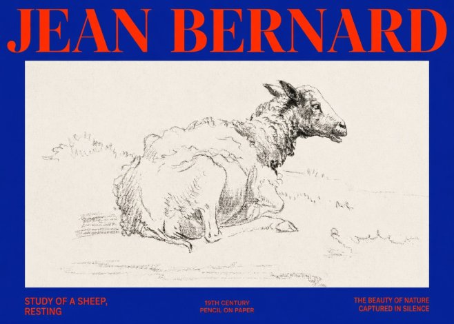 Jean Bernard Sheep Resting No6 - Poster