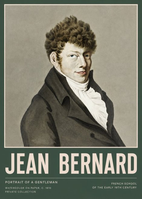 Jean Bernard Portrait of a Young Man No5 - Poster