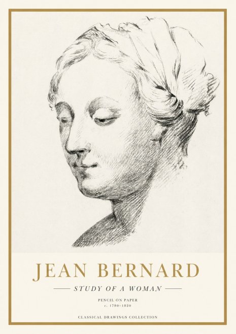 Jean Bernard Study of a Woman No1 - Poster