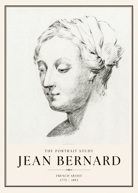 Jean Bernard Study of a Woman No2 - Poster
