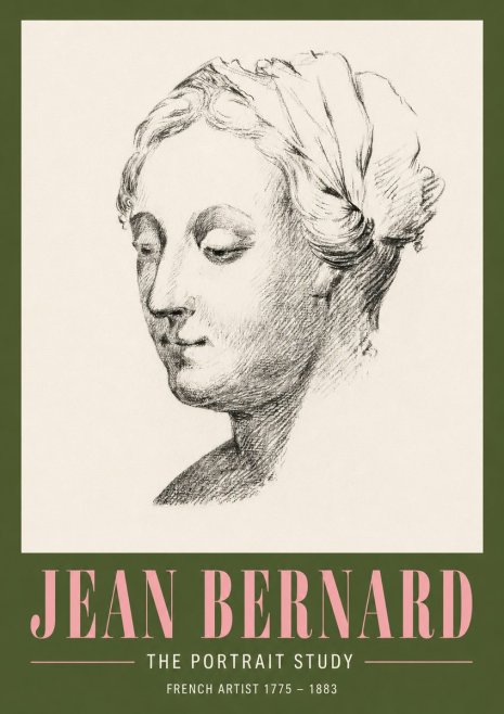 Jean Bernard Study of a Woman No4 - Poster