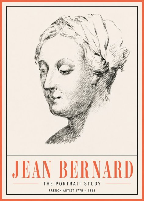 Jean Bernard Study of a Woman No5 - Poster