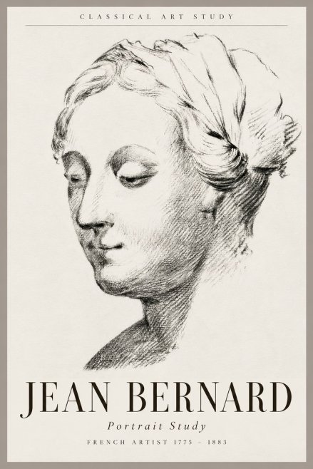 Jean Bernard Study of a Woman No6 - Poster