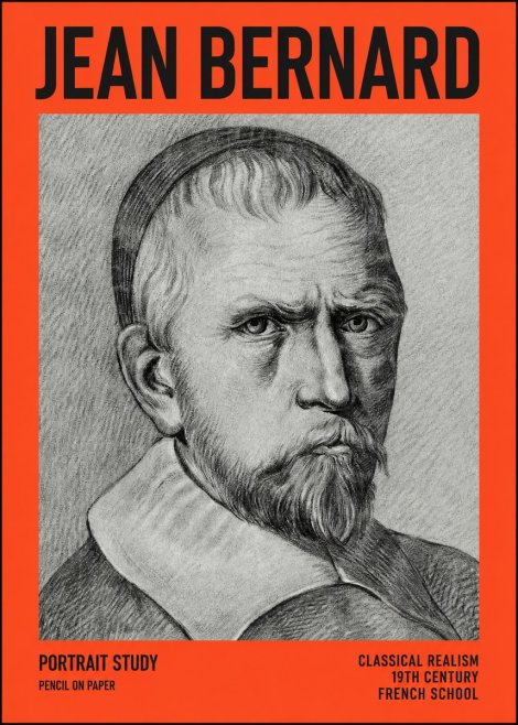 Jean Bernard Portrait Study IV No4 - Poster