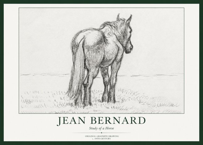 Jean Bernard Study of a Horse II No1 - Poster