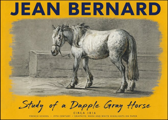 Jean Bernard Study of a Dapple Gray Horse No5 - Poster
