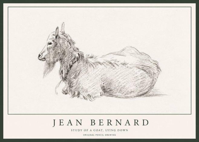 Jean Bernard Study of a Goat I No6 - Poster