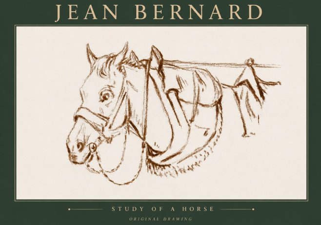 Jean Bernard Study of a Horse III No4 - Poster