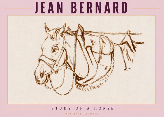 Jean Bernard Study of a Horse III No5 - Poster