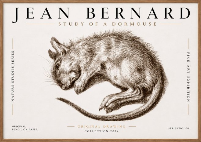 Jean Bernard Study of a Dormouse No6 - Poster