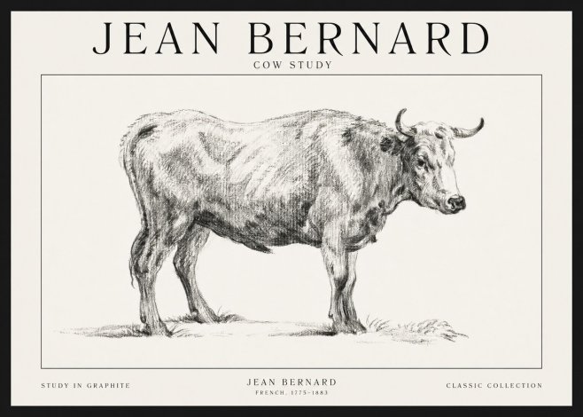 Jean Bernard Cow Study No1 - Poster
