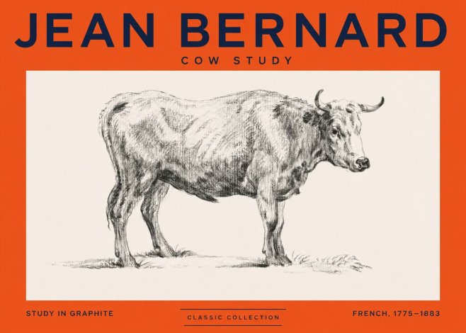 Jean Bernard Cow Study No2 - Poster
