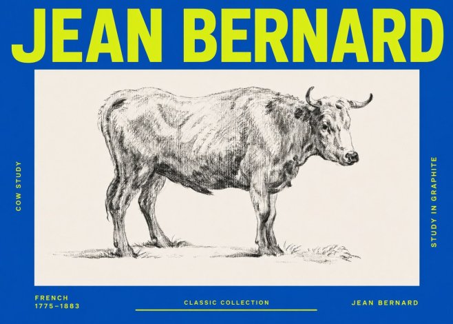 Jean Bernard Cow Study No3 - Poster