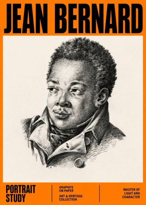 Jean Bernard Portrait Study V No3 - Poster