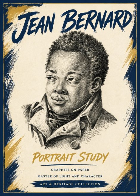 Jean Bernard Portrait Study V No5 - Poster
